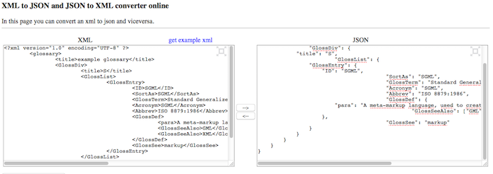 JSON to XML converte para o formato XML e vice versa (Foto: Reprodu??o/Edivaldo Brito)