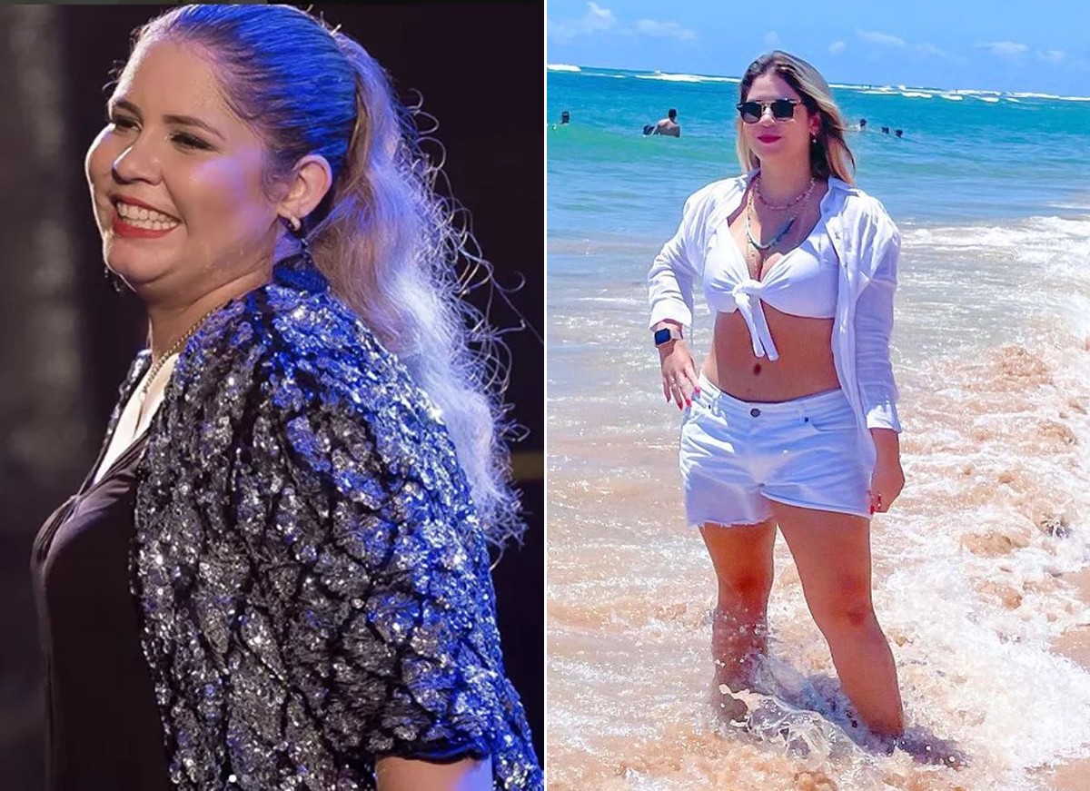 O antes e depois de Marília Mendonça (Foto: Reprodução / Instagram)
