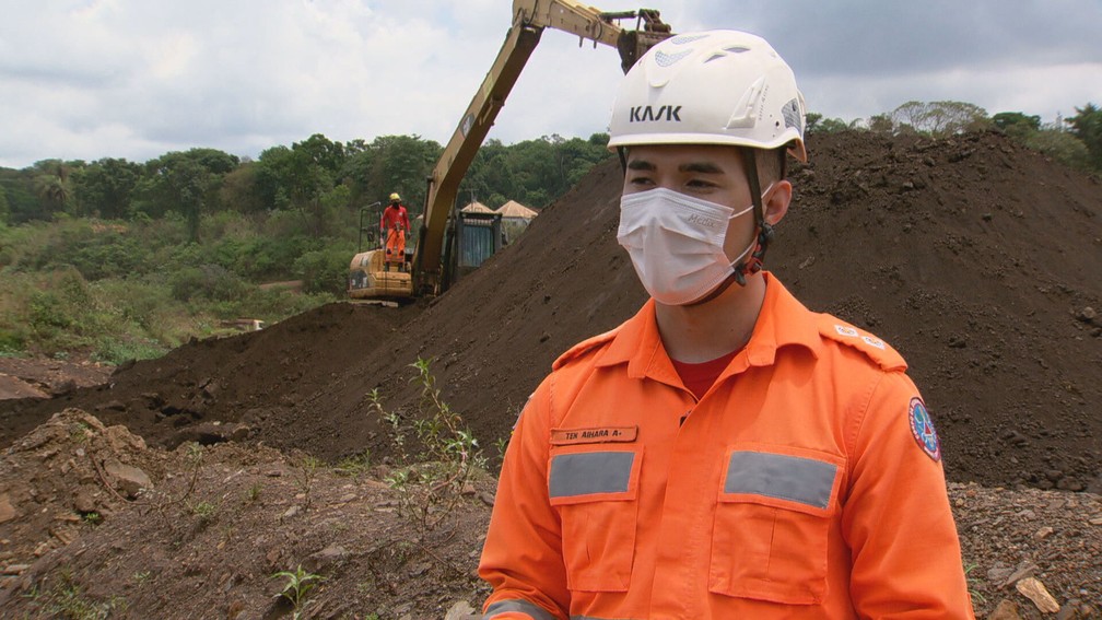 Tenente Pedro Aihara, porta-voz do Corpo de Bombeiros de MG — Foto: Reprodução/TV Globo