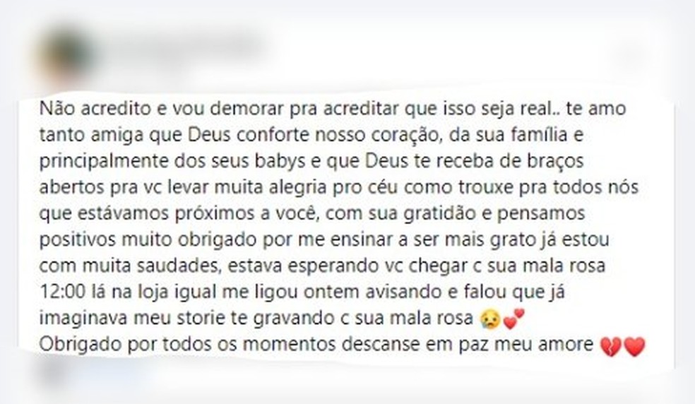 Mãe de duas crianças deixa saudade entre amigos — Foto: Redes sociais