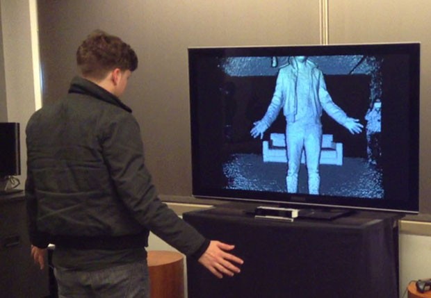 Novo Kinect consegue fazer imagens em 3D do jogador (Foto: Bruno Araujo/G1)