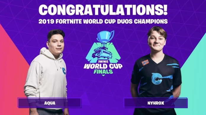 Nicks Fortnite World Cup Fortnite World Cup 2019 Nyhrox E Aqua Vencem A Categoria Duo Campeonatos Techtudo