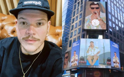 Ferrugem tem foto exposta na Times Square: "Nunca imaginaria chegar até aqui"