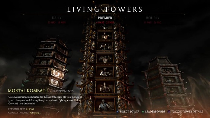 Premier Tower de Mortal Kombat X remete ao clássico Mortal Kombat 1 (Foto: Reprodução/YouTube)