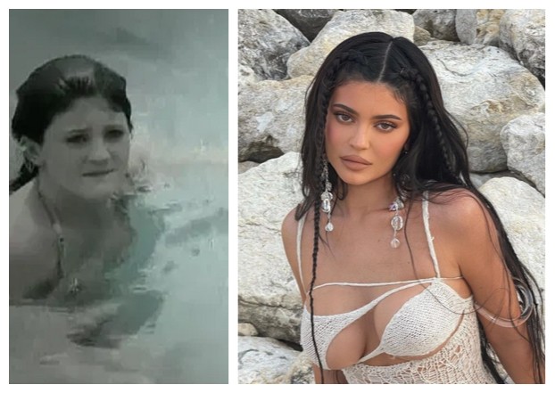 Kylie Jenner em dois momentos: em registro de 2011 e foto compartilhada por ela em 2021 (Foto: Reprodução/Instagram)