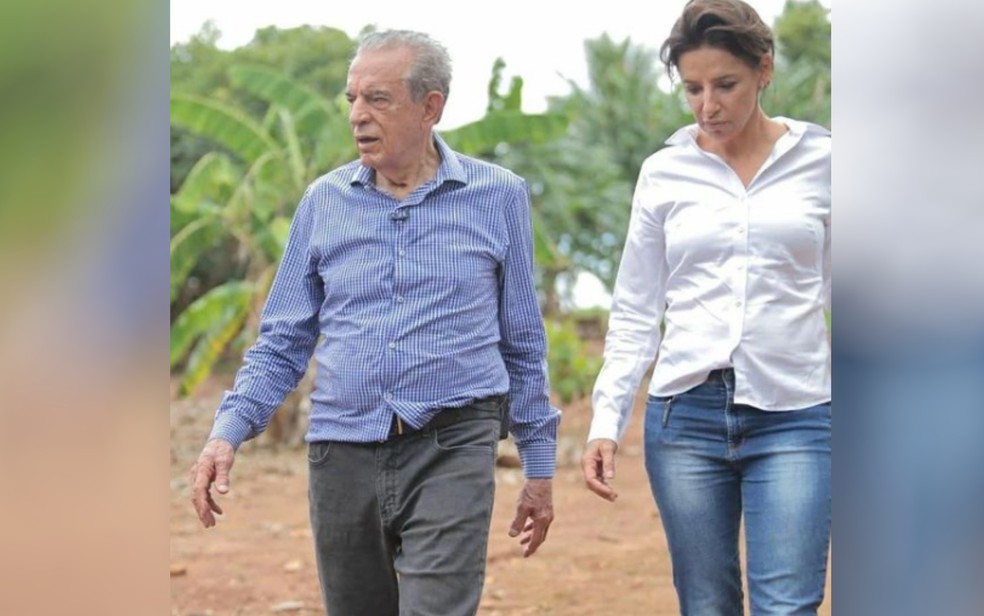 Ex-prefeito Iris Rezende e a filha Ana Paula Rezende em Goiás — Foto: Reprodução/Instagram