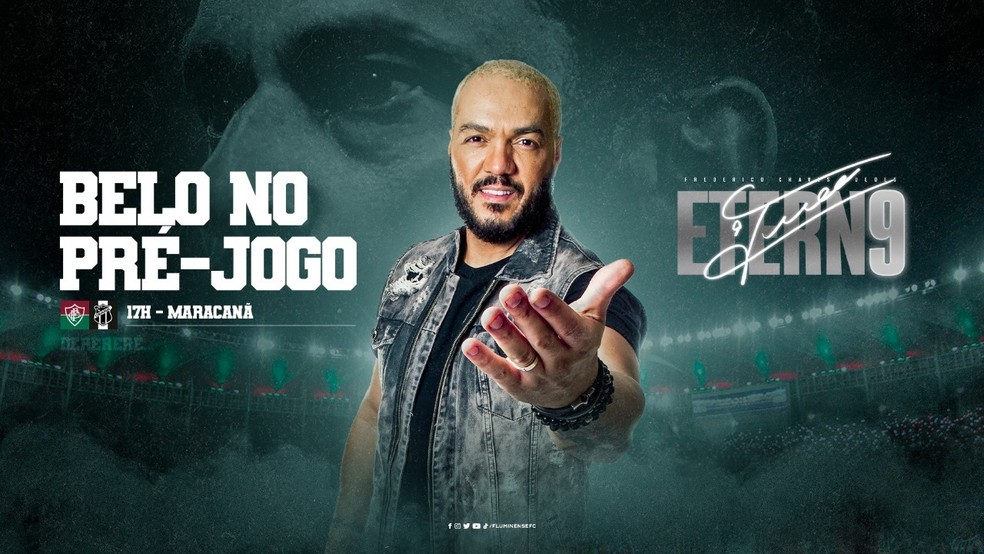 Belo fará show na despedida de Fred em Fluminense x Ceará — Foto: Divulgação