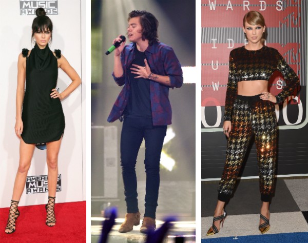 Kendall Jenner, Harry Styles e Taylor Swift (Foto: Getty Images)