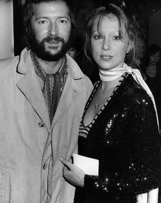 Eric Clapton, ao lado de Pattie Boyd, na metade dos anos 70 (Foto: Getty Images)