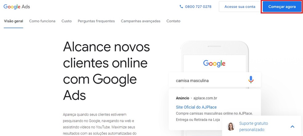 Saiba como criar anúncios com o Google Ads — Foto: Reprodução/Gabrielle Garcia