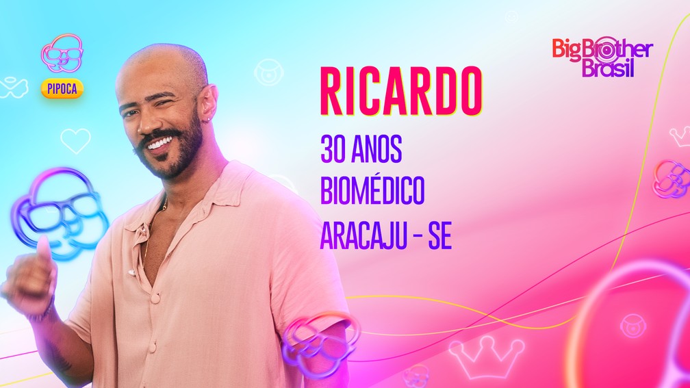 Ricardo, biomédico, está no "BBB 23" — Foto: Globo
