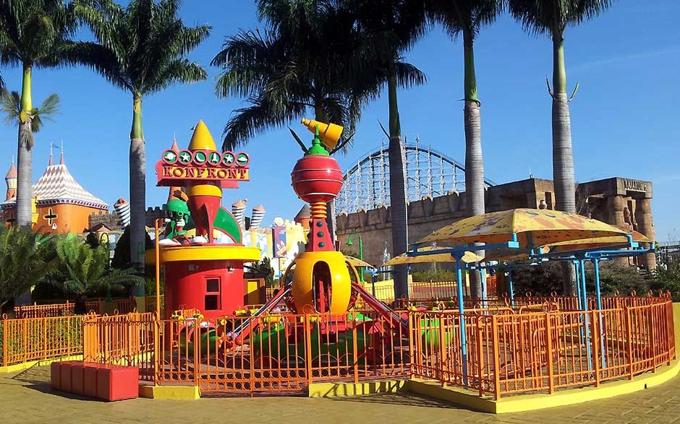 Área do parque Hopi Hari, em Vinhedo (Foto: Fernando Pacífico / G1 Campinas)