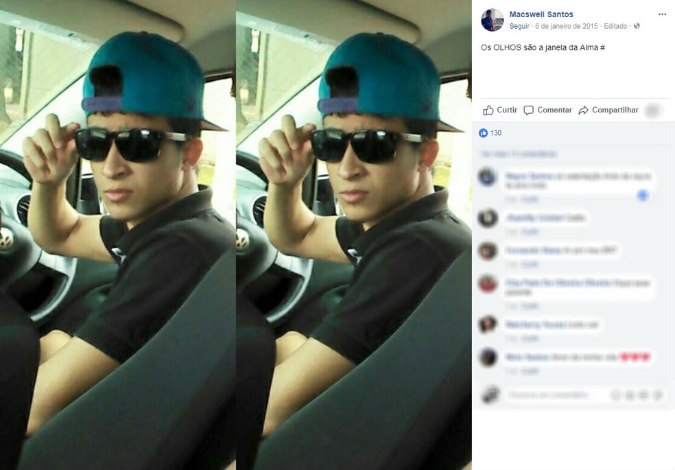 Macswell Santos, de 23 anos, é filho do vereador Marcrean Santos (PRTB) (Foto: Facebook/Reprodução)