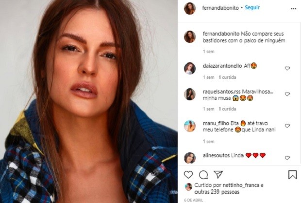 Fernanda Bonito, apontada como responsável por agredir Milka Borges, evita expor assunto nas redes sociais (Foto: Reprodução/Instagram)