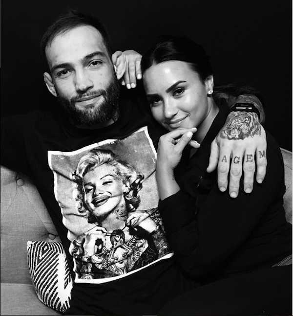 Demi Lovato e o lutador brasileiro Guilherme 'Bomba' Vasconcelos (Foto: Instagram)