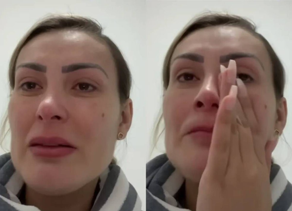 Andressa Urach diz que voltou a frequentar igreja evangélica — Foto: Reprodução/YouTube