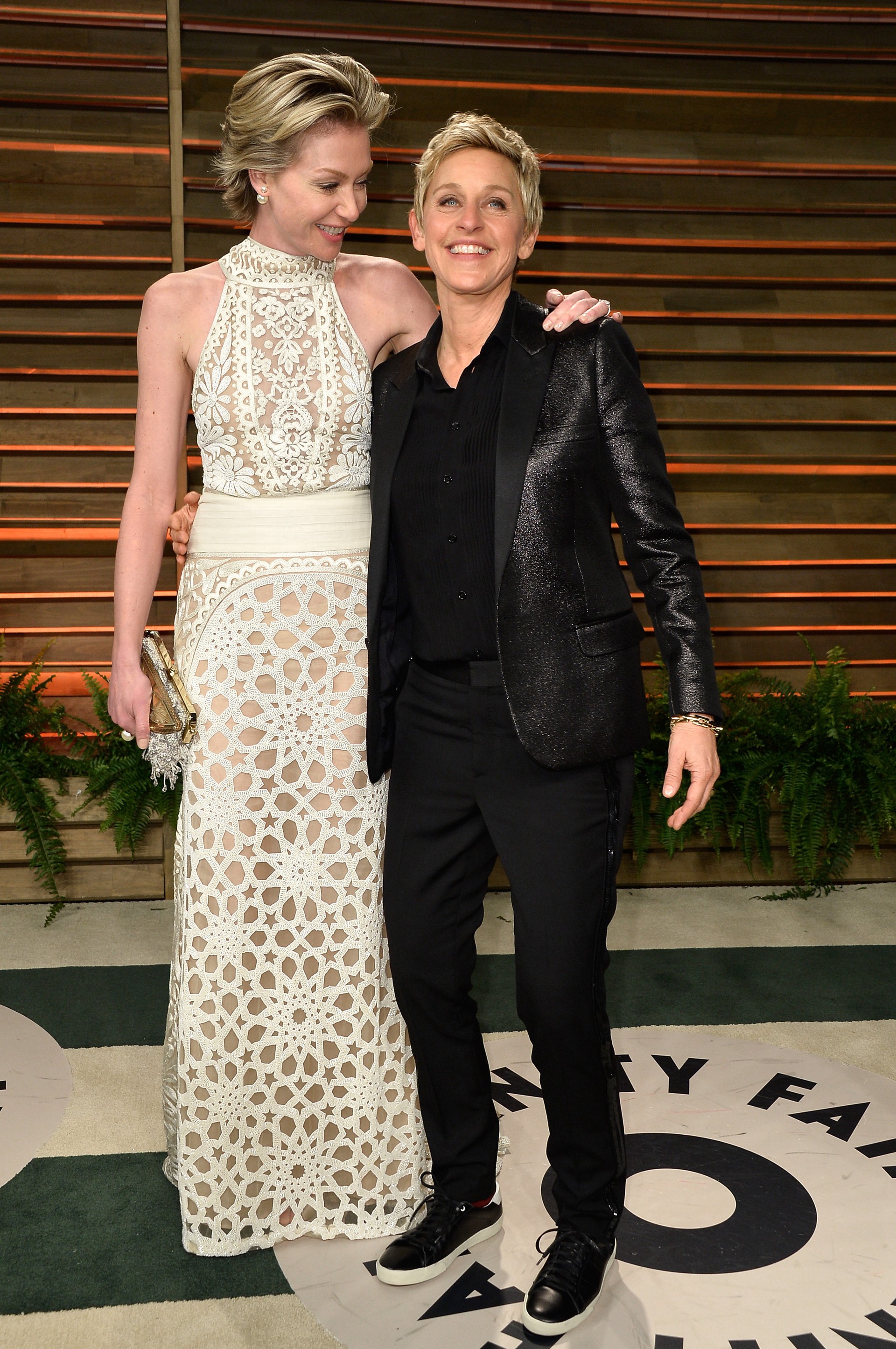 A apresentadora DeGeneres é casada com a atriz De Rossi desde 2008. Por ano, Ellen ganha US$ 53 milhões. (Foto: Getty Images)