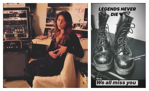 O estúdio do músico Chris Cornell em imagens compartilhadas pela filha do artista, junto com uma foto e uma bota deixada pelo cantor no local (Foto: Instagram)