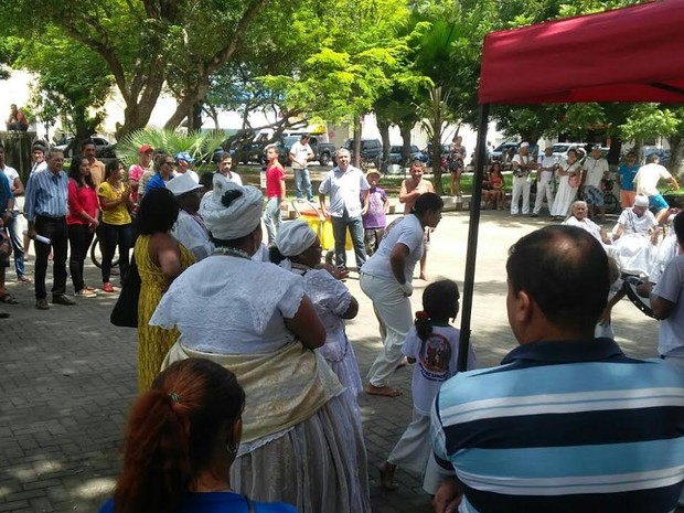Grupo se reuniu na Praça da Graça, Centro de Parnaíba, Litoral do Piauí (Foto: Tacyane Machado/Arquivo Pessoal)