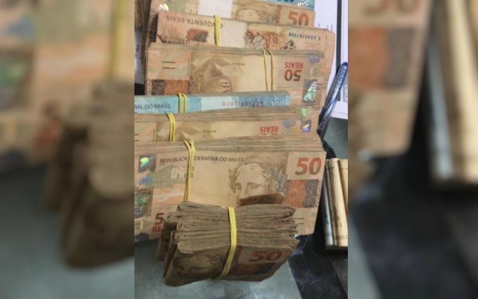PF apreende R$ 55 mil em escritório de organização social de Goiás suspeita de desviar dinheiro da Saúde em Araguaína — Foto: Reprodução/ Polícia Federal