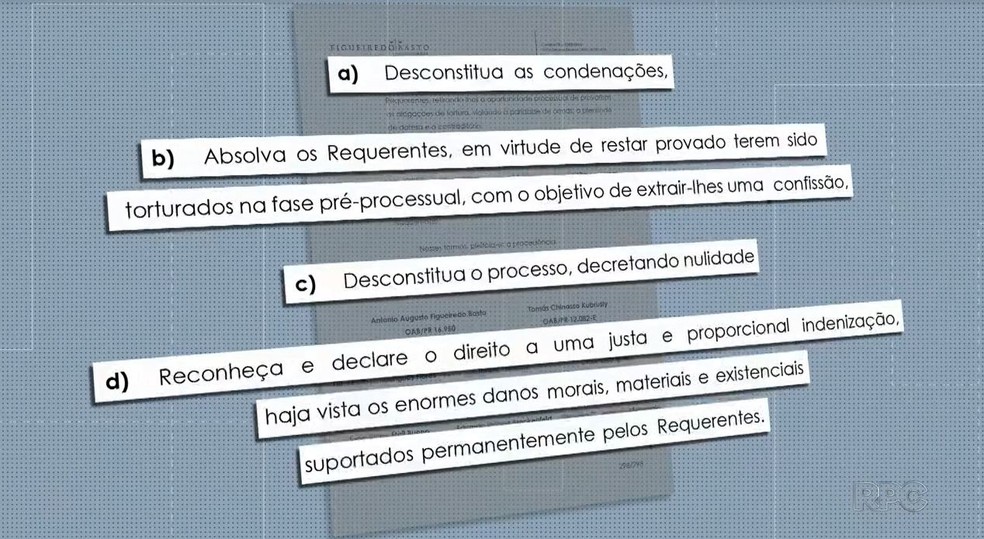 Defesa pede revisão das sentenças de condenados pela morte de Evandro Ramos Caetano — Foto: Reprodução/RPC
