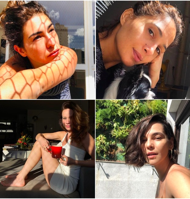 Fernanda Paes Leme, Camila Pitanga, Mariana Ximenez e Tainá Müller na janela (Foto: Reprodução / Instagram)