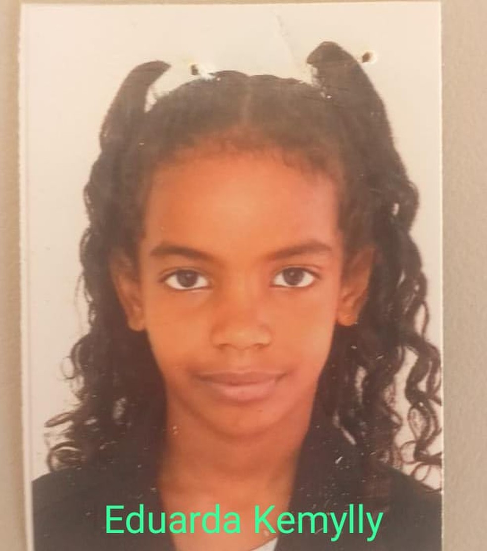Eduarda Kemylly, de 9 anos. — Foto: Reprodução.