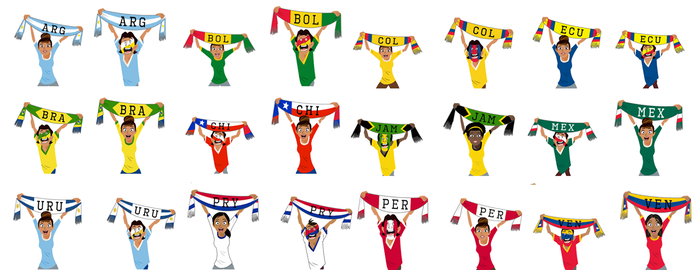 Stickers Copa América (Foto: Reprodução/Facebook)