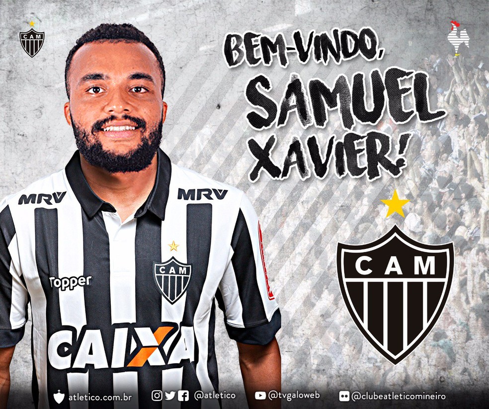 Samuel Xavier é do Atlético-MG (Foto: Reprodução / Twitter)