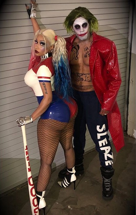 Nicki Minaj escolheu se fantasia de Arlequina no Halloween (Foto: Instagram)