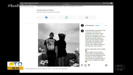 Despedida de cantora gospel para marido morto em afogamento é destaque no g1