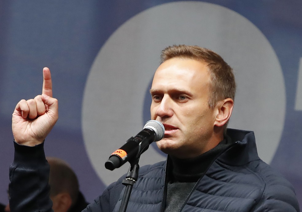 O líder da oposição russa Alexei Navalny, em imagem de setembro de 2019 — Foto: Dmitri Lovetsky / Arquivo / AP Photo