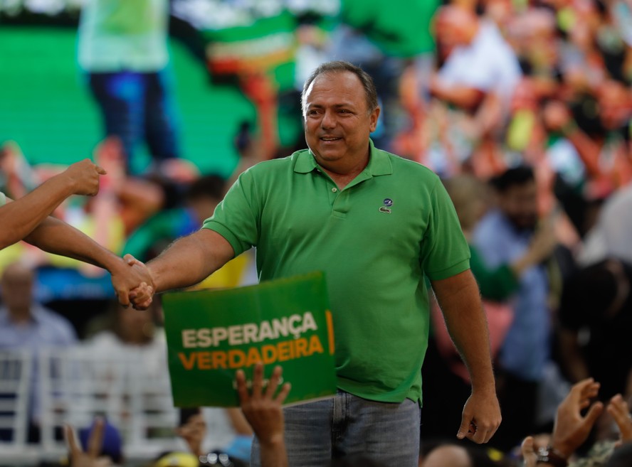 O ex-ministro Pazuello fez palanque para o presidente e, agora, candidato à reeleição Jair Bolsonaro