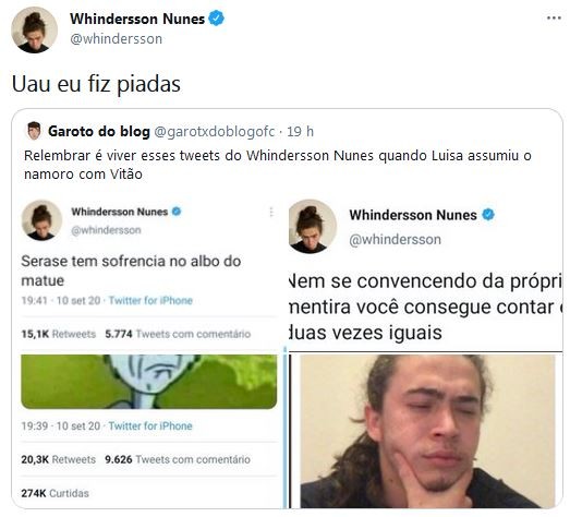 Whindersson desabafa na web (Foto:  Reprodução / Twitter)