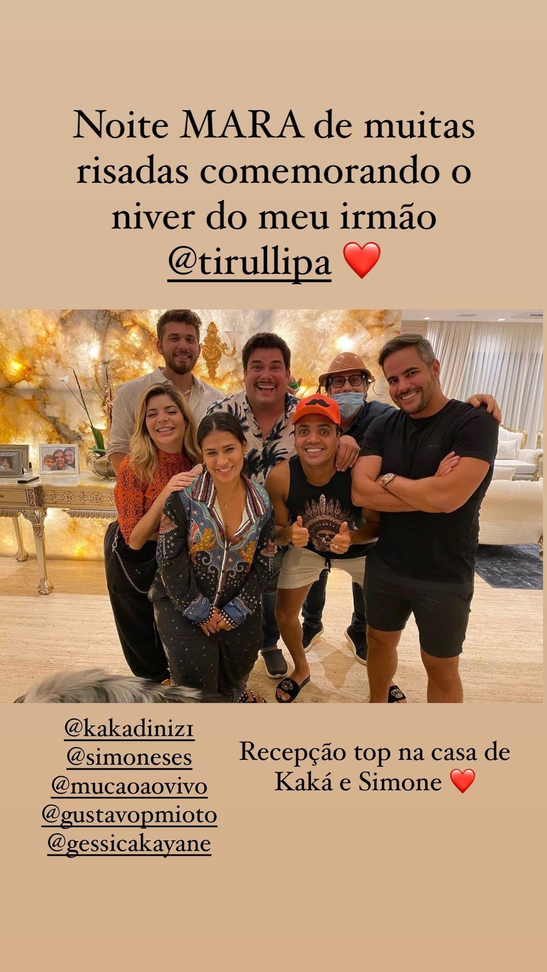 GKay, Gustavo Miôto, Simone, Rafael Cunha, Tirullipa, Mução e Kaká Diniz (Foto: Reprodução/Instagram)