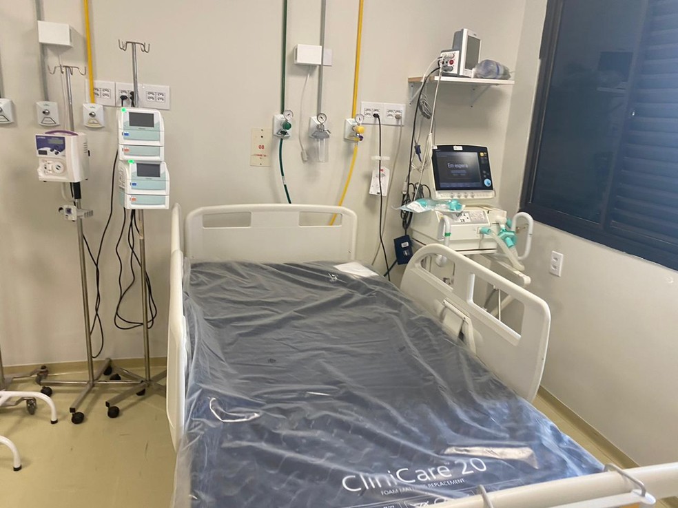 Leito de Unidade de Terapia Intensiva no Hospital Regional da Asa Norte  — Foto: CRM-DF/Divulgação