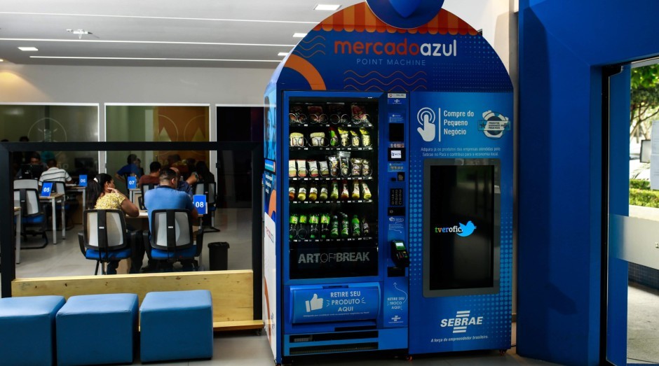 Mercado Azul Point Machine, máquina de vendas desenvolvida pelo Sebrae-PA (Foto: Sebrae-PA)