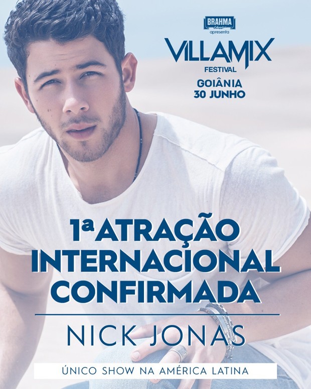 Nick Jonas fará único show no Brasil em Goiânia (Foto: Divulgação)