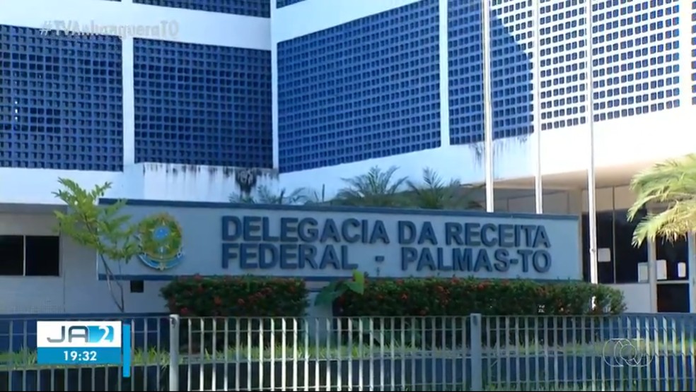 Delegacia da Receita Federal em Palmas — Foto: Reprodução/TV Anhanguera