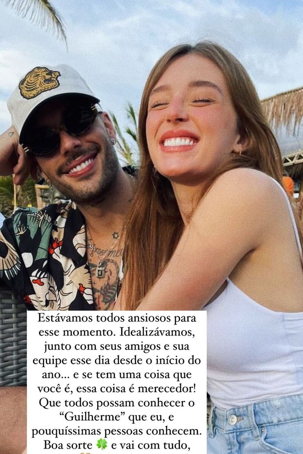 Duda Reis posta mensagem carinhosa para Gui Araújo (Foto: Reprodução/Instagram)