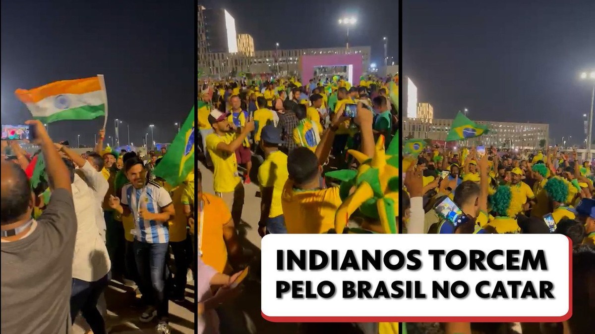 Torcedores indianos fazem 'festa brasileira' no Catar