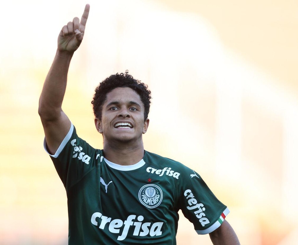 Gabriel Silva, atacante da base do Palmeiras — Foto: Fabio Menotti / Ag. Palmeiras