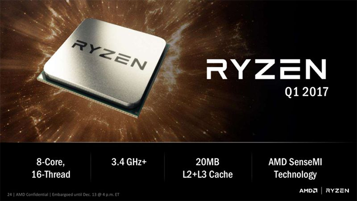 Ryzen deve chegar ao mercado nos primeiros três meses de 2017 (Foto: Divulgação/AMD)