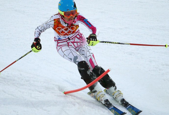 Jackie Chamoun competição esqui Sochi (Foto: Reuters)