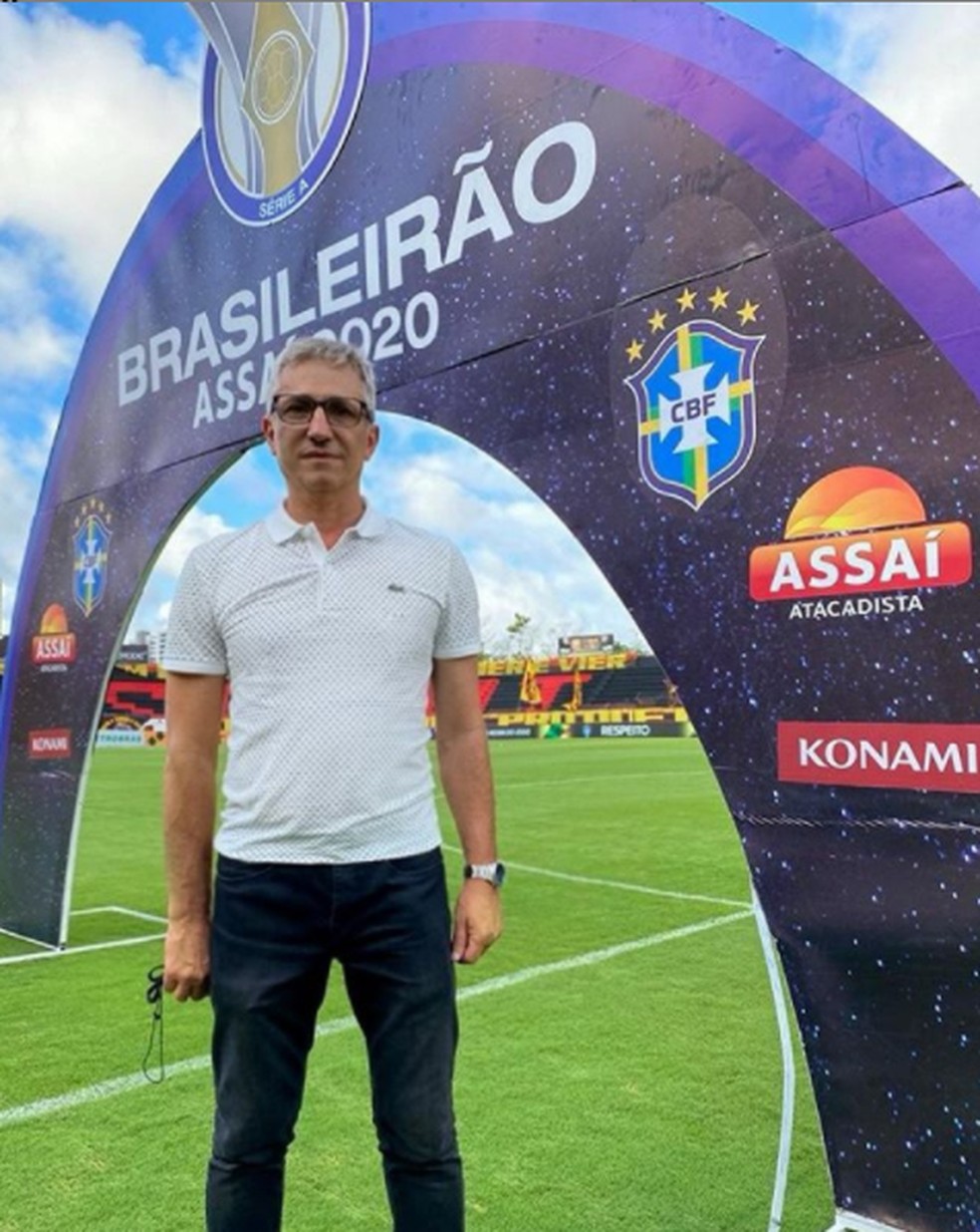 No último sábado, Alexandre Campello esteve no Recife, onde o Vasco venceu o Sport por 2 a 0 — Foto: Reprodução/Instagram