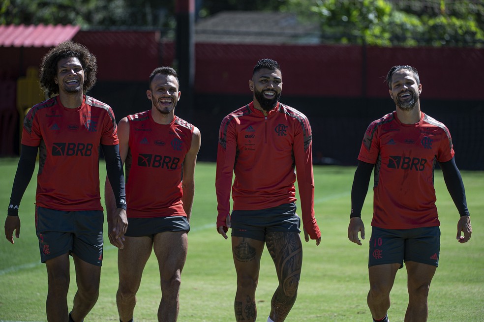 Willian Arão Renê Gabigol Diego Flamengo — Foto: Alexandre Vidal / Flamengo