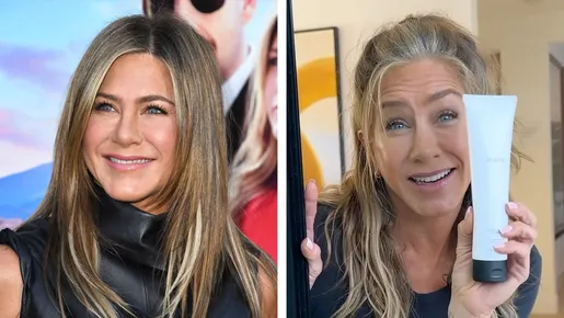 Jennifer Aniston é aclamada nas redes após postar vídeo expondo cabelos grisalhos