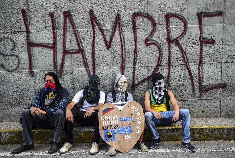 Protestos na Venezuela (Foto: France Presse)