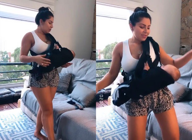 Andressa Ferreira Miranda leva bronca de Thammy Miranda ao segurar Bento (Foto: Reprodução/Instagram)