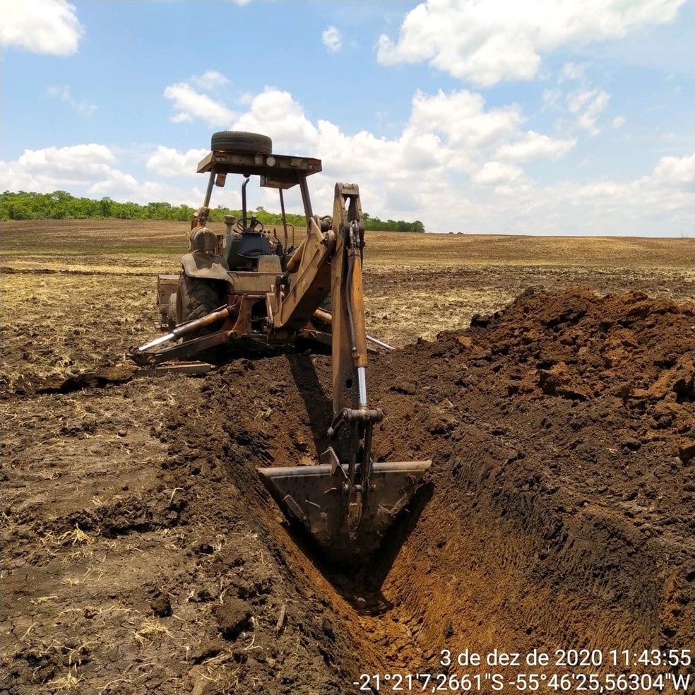 Fazenda em que trabalhadores paraguaios foram encontrados em situação análoga a escravidão em Nioaque (MS) — Foto: PMA/Divulgação